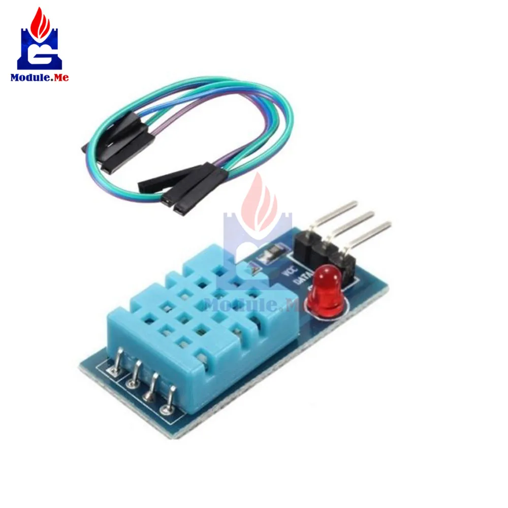 

DIY Kit DHT11 Digital Temperature Humidity Sensor with 3 Pin Dupont Wire DHT-11 Sensor Module for Ardiuno