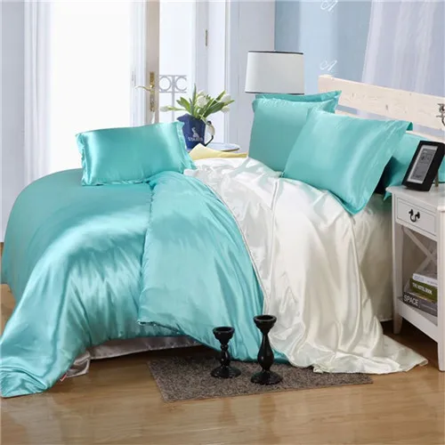 Summer Cool Imitated Silk Bedding set home textile AB side bed linen