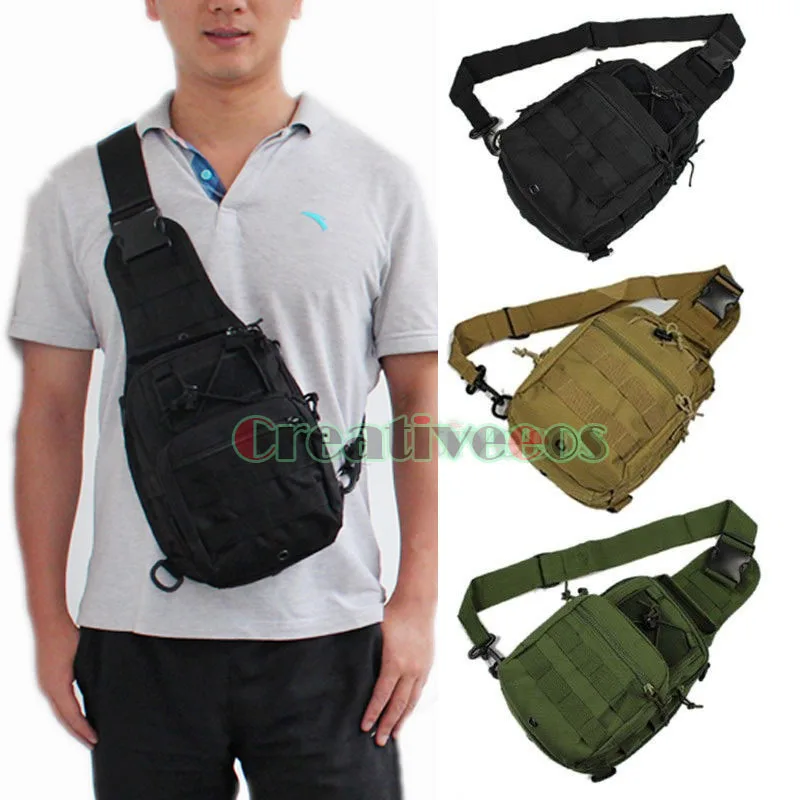 Men's Nylon Military Travel Riding Motorcycle Messenger Shoulder Sling