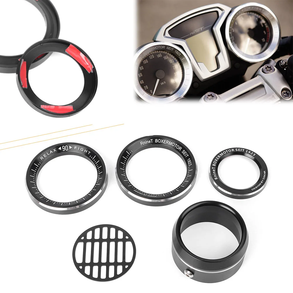 

GZYF 2PCS Techometer Speedometer Ring Cover 1PC Air Intake Trim Cover For BMW R NINE T R1200R 2014 2015 2016 2017