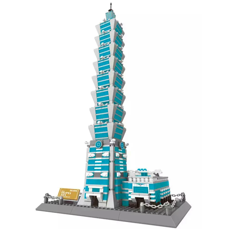 

World Architecture Series Taipei 101 Of Taiwan Kits Model Set L Brand Building Blocks Bricks 978pcs Toys For Children As Gifts