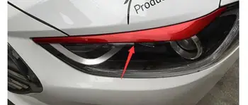 

2 Pcs/lot Head Light Eyebrow Eyelids ABS Chrome Decoration Trim Cover for Hyundai Elantra (AD) 2016 2017 2018 Car Styling