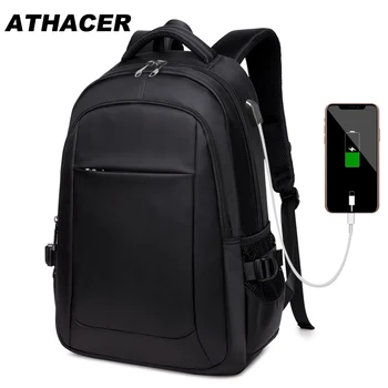 

Athacer Durable Laptop Bag Waterproof Backpack USB Charging Anti Theft Men Travel Business School Bags Women Casual DayPack