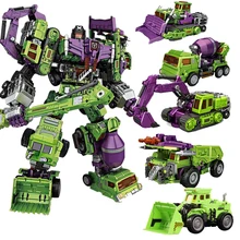 Buy 6 In 1 Classic Devastator Transformation Ko GT-1A  Technical Deformation Devastator Robot Figure Toys Gift Free Shipping