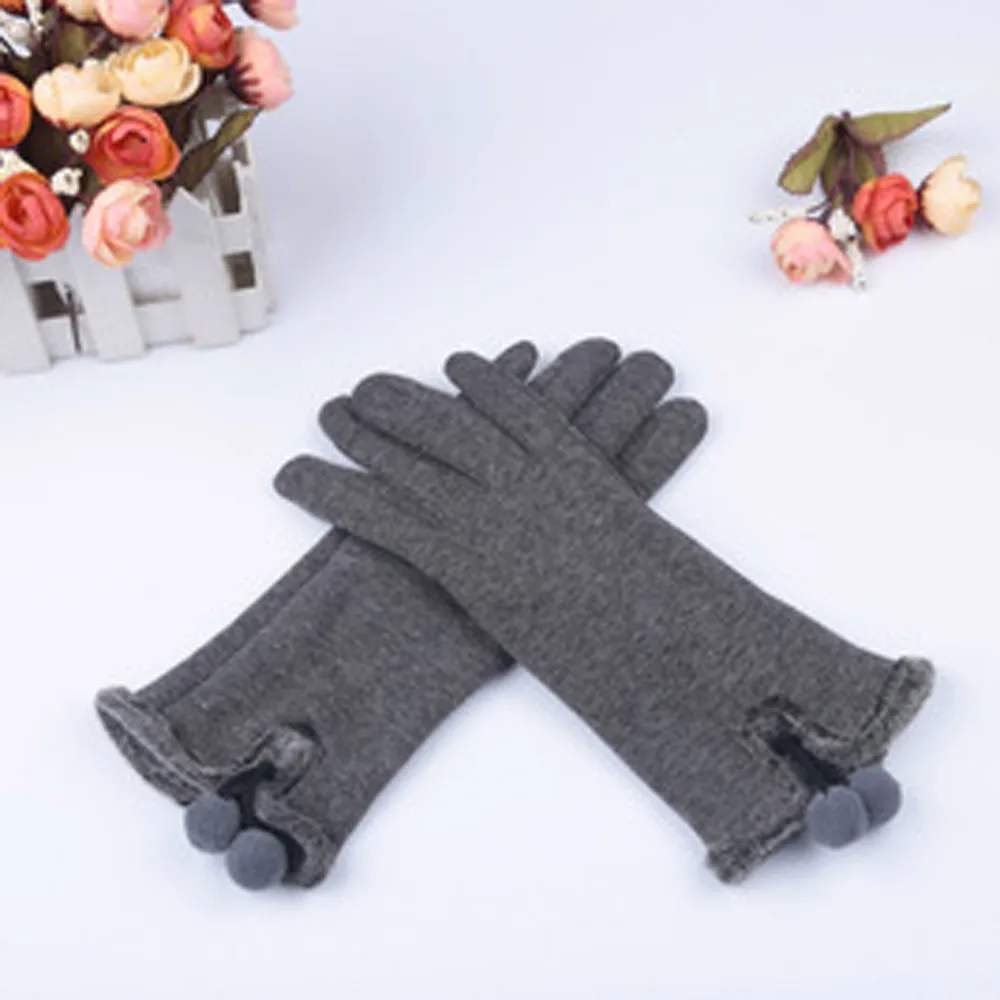 Горячая Распродажа, женские модные пушистые зимние теплые перчатки на весь палец, лыжные перчатки для защиты рук от ветра, Luvas 18Nov - Цвет: Gray