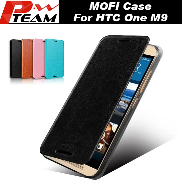 Mofi Steel Plate Inside Leather Case For HTC One M9 Flip Style Hight Quality Mobile Phone Free shipping |