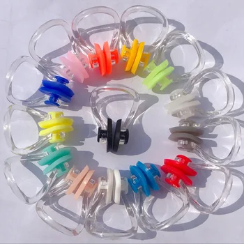 

5Pcs Men Women Clear Blue PVC Silicone Sport Swim Swimming Nose Clip Accessories