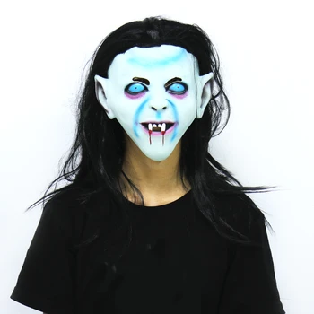 

Horror Halloween wig mash Ghost festival Haunted house decorations Halloween Masquerade Ghost Figure Scary Masks With Wig Hair