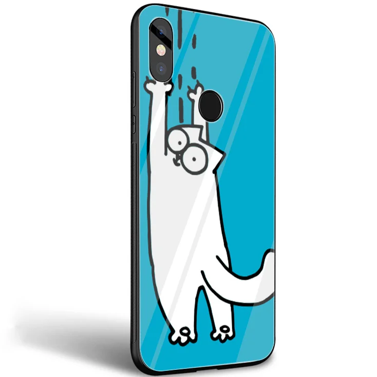 Desxz стеклянный ТПУ милый чехол для xiaomi 8 Lite A1 A2 9 redmi note 5 6 7 Pro 6A 4X 5X 6X Pocophone