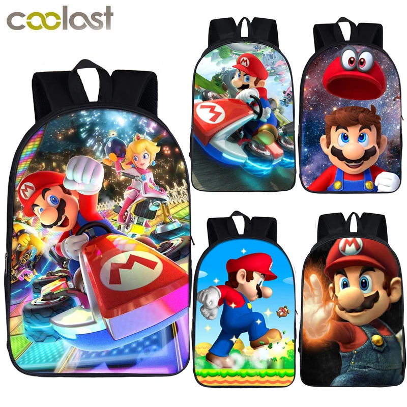 

cartoon mario / smash bros backpack children school bags for teenager boys girls bagpack kids school backpack student book bag