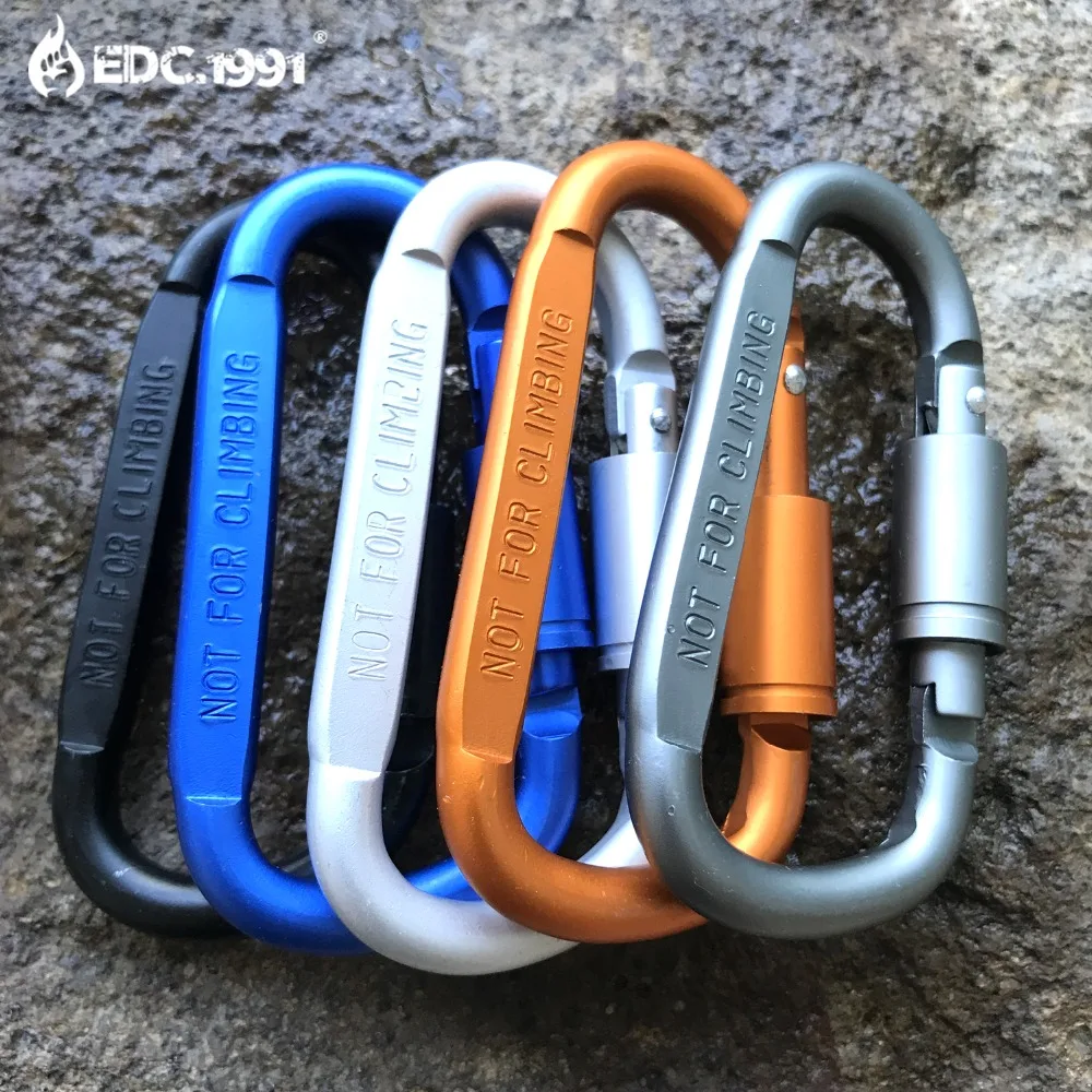5pcs Outdoor Camping Equipment Aluminum Carabiner Hunting Equipment