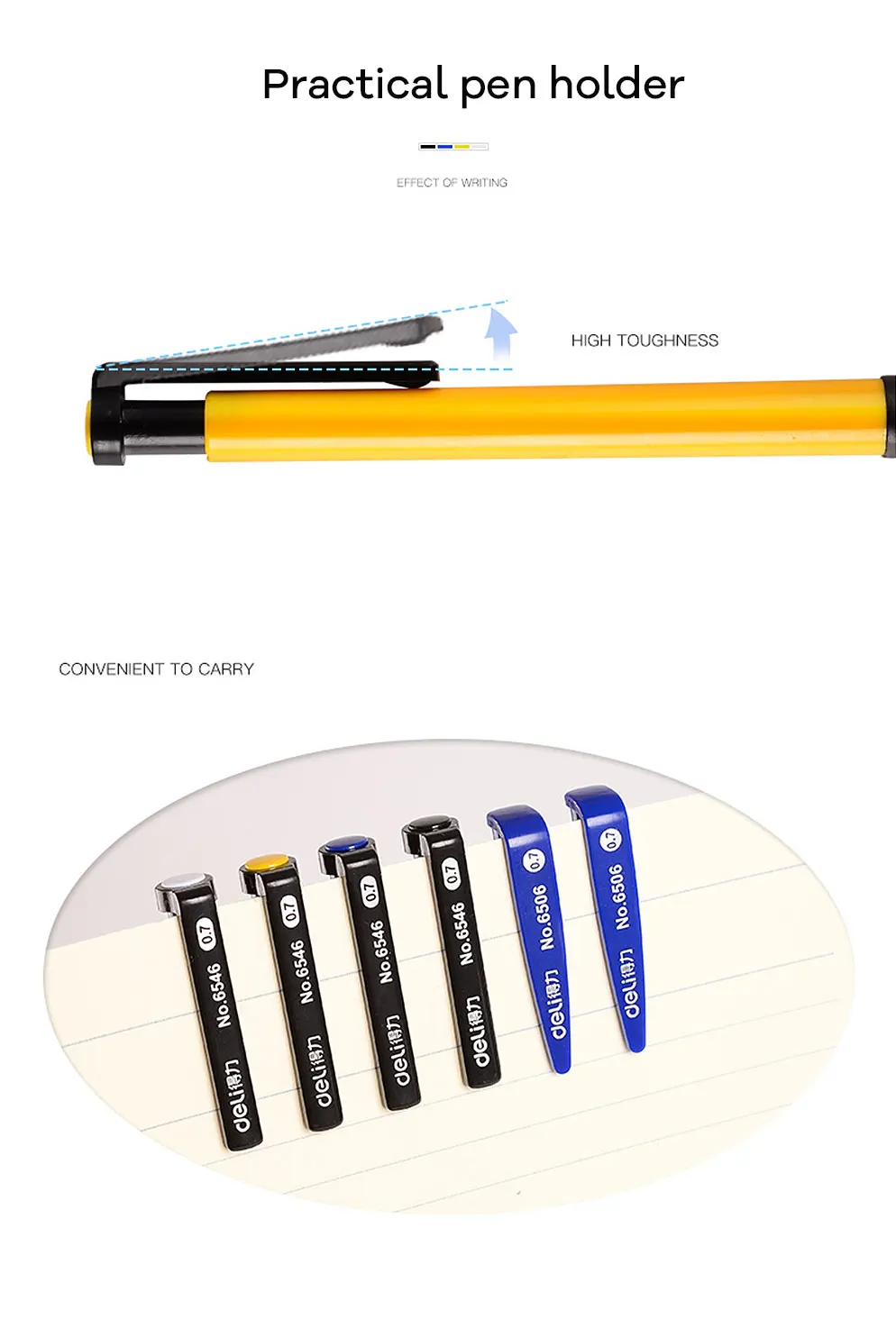 Deli 1 шт. Шариковая ручка для студентов канцелярские принадлежности 0,7 мм прессованная шариковая ручка 4 цвета пластиковая шариковая ручка школьные и офисные принадлежности