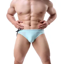 Новые однотонные 5 Цветов Веревки мужские купальники купальник бикини Плавки пляжная одежда сексуальные трусы пляжные шорты для серфинга купальный костюм 228