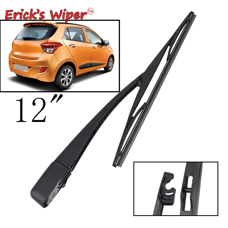 Erick delle Tergicristallo 12 "della Lama del Tergicristallo Posteriore e Braccio Set Kit Per Hyundai Gran i10 IA BA 2013 2014 2016 2017 2018 Parabrezza Parabrezza