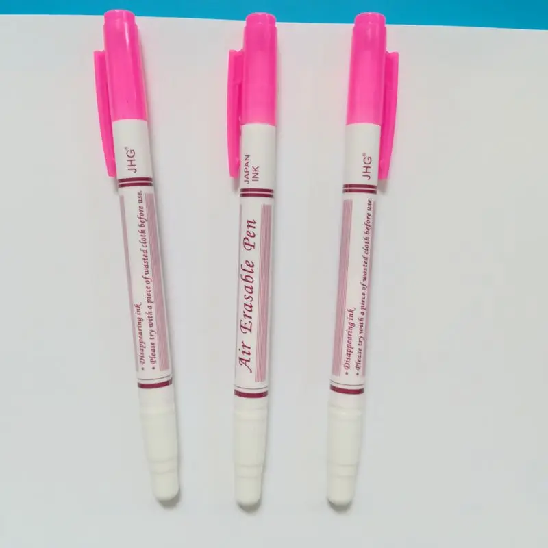 JHG двухсторонняя розовая ручка с исчезающими чернилами, тканевый маркер для краски, маркеры для вышивки крестиком для тканевых вязальных игл, инструменты для рисования, ручка для рукоделия