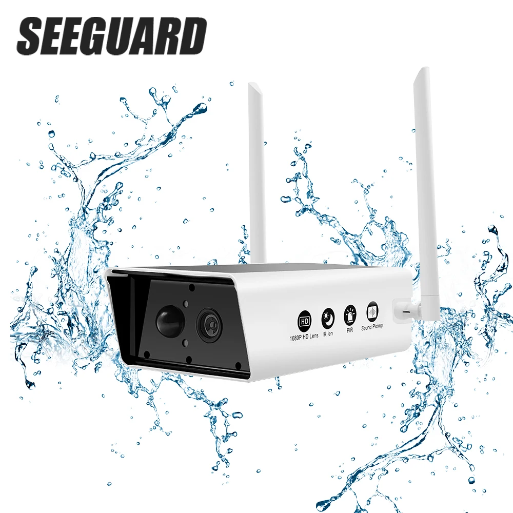 

SEEGUARD 1080P Solar Cell Wireless Camera IP Camera Mobile Phone Home Monitor Outdoor Waterproof Safety HD Wifi Remote Office