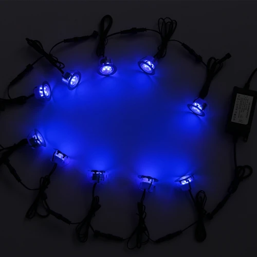Синий Outdoor Lawn Garden Decoration Light Warm White, Cold White, Blue RGB Led Round Inground Lamp 1W CE ROHS Certification B109-20 - Испускаемый цвет: Синий