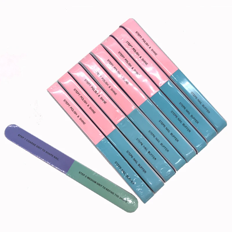 Buffer do Bloco Lixa de Unhas Atacado Unha Shiner Tampão Lustrando Arquivos Lisa Brilhante 7 Maneiras Cuticle Remover Espuma Polidor Ferramenta 60 Pcs 5 Beleza e saúde