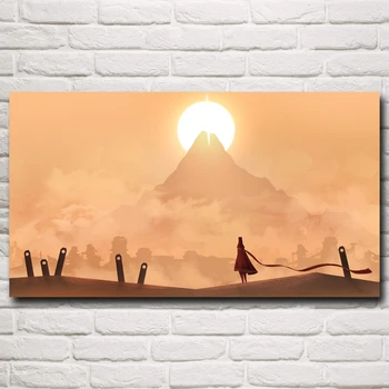 

Journey Vector Landscape Mountains Sun Game Posters and Prints Art Silk Painting Modern Home Decoration Living Room Pictures