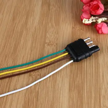 

4 Pins Plug Adapter Electrical Converter Truck Trailer Connector US Standard Round Hole Trailer Plug Truck Cable Car styling New