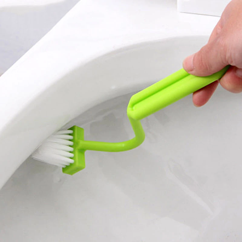 

1Pcs Creativity Toilet Wash brush S-type bathroom bent blind spot cleaning brush Cleaner Tools