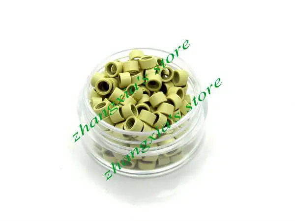 

5 Colors 4.0mm Aluminum Micro Rings/Links/Beads/Tube For I-tip Hair Extension Tools,with Screw Blonde 1000pcs,LZH0056