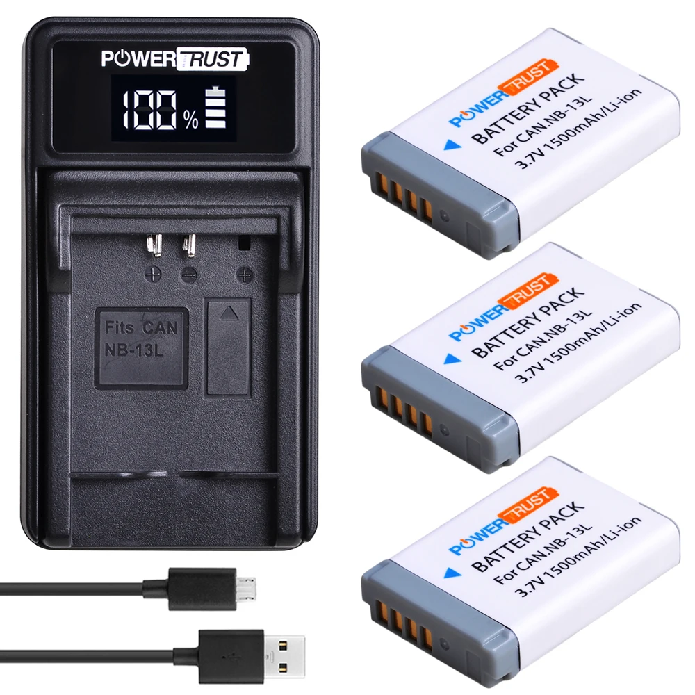 2x1500 mAh NB-13L NB13L NB 13L батарея+ светодиодный USB зарядное устройство для Canon PowerShot G5X G7X G9X G7 X Mark II G9 X, SX620 SX720 SX730 HS