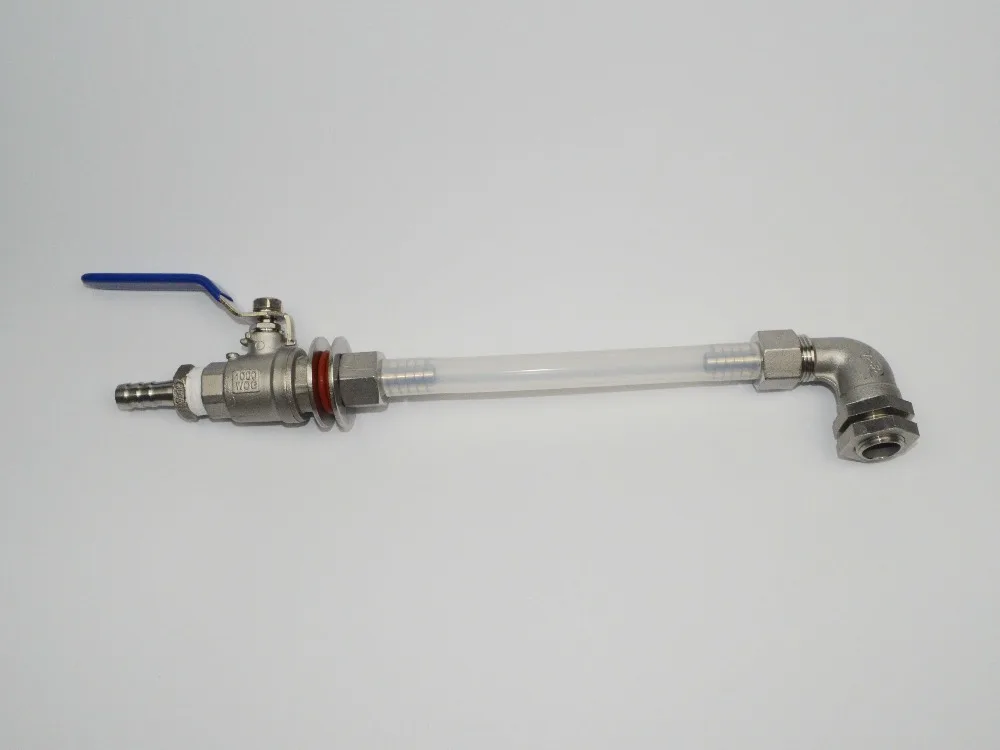 Homebrew mash tun Valve Kit 1/2" hose barb outlet and 3/8" barb