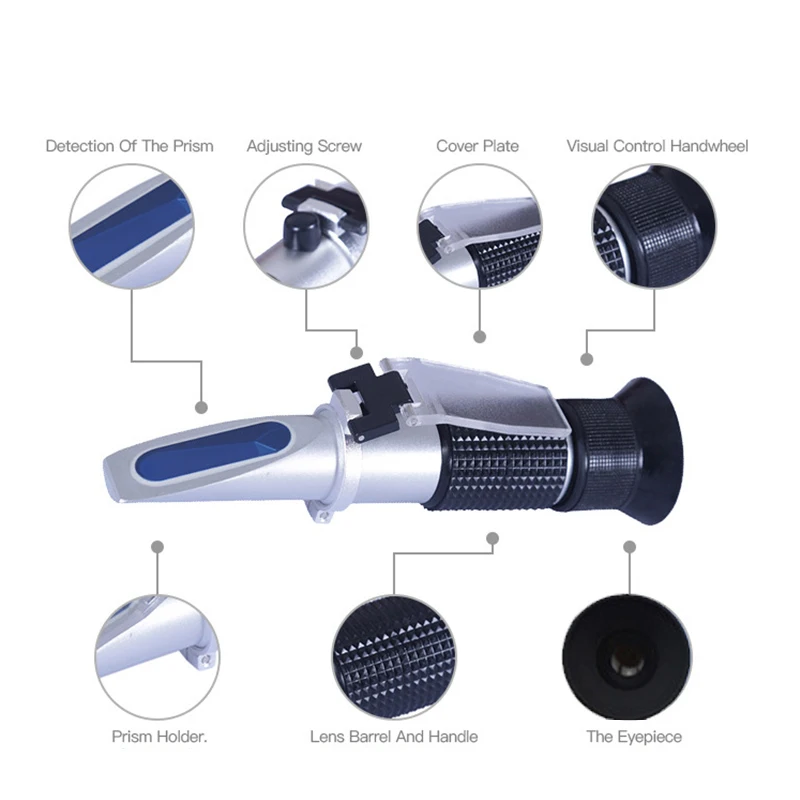 Спиртовой рефрактометр спиртометр 0~ 80% в/в АТС ручной инструмент измеритель концентрации гидрометра тестер для спирта вина
