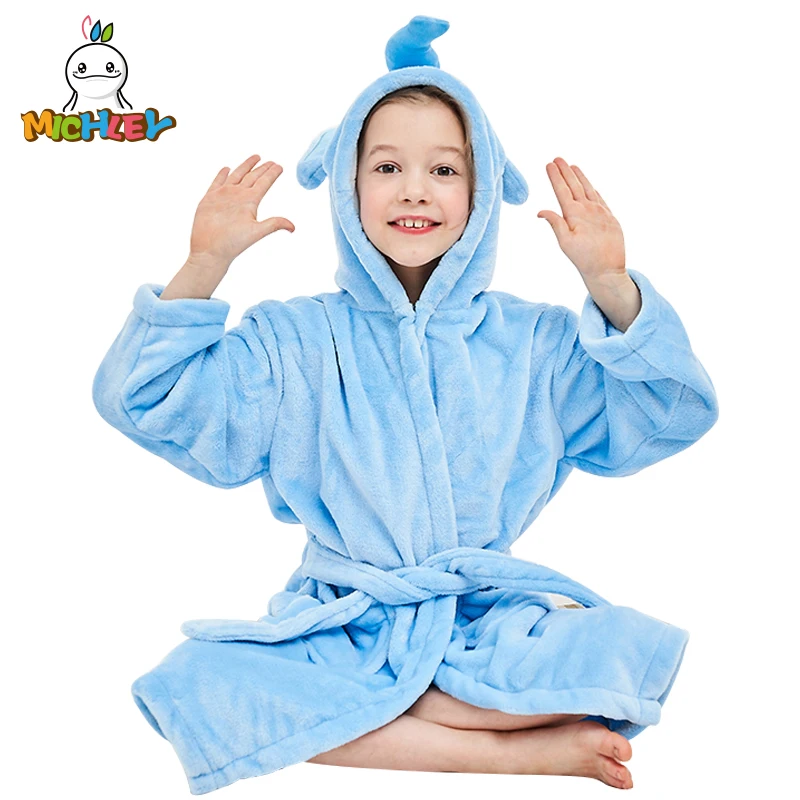 Albornoz MICHLEY de franela para bebé, albornoz de elefante de dibujos ...
