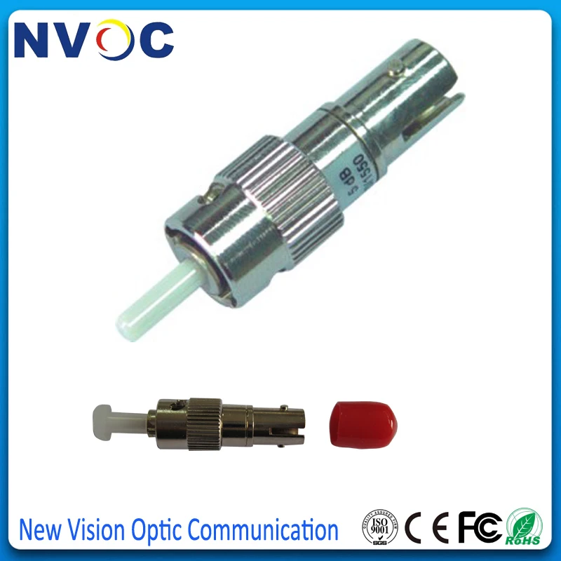 10 шт./лот, 15dB ST женский и мужской волоконно-оптический аттенюатор, одиночный режим, Simplex, ST/UPC SM SX женский и мужской фиксированный волоконный аттенюатор