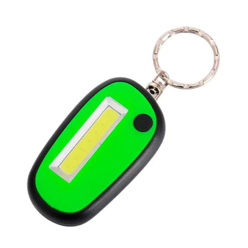 NEW 1 PC Green Mini Keychain Light Pocket Torch COB LED Flash Light