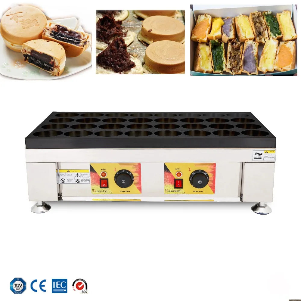 

Electric 32-hole Commercial Non Stick Taiwan Electric Wheel Red Bean Obanyaki Cakes Machine Baker Grill Maker Iron Mold Plate