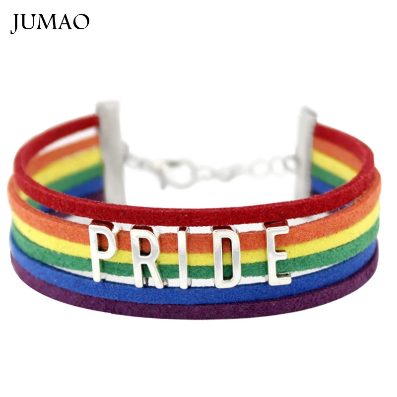 

Rainbow Flag Pride LGBT Charm Heart Braided Bracelet Gay Lesbian Love Bracelets