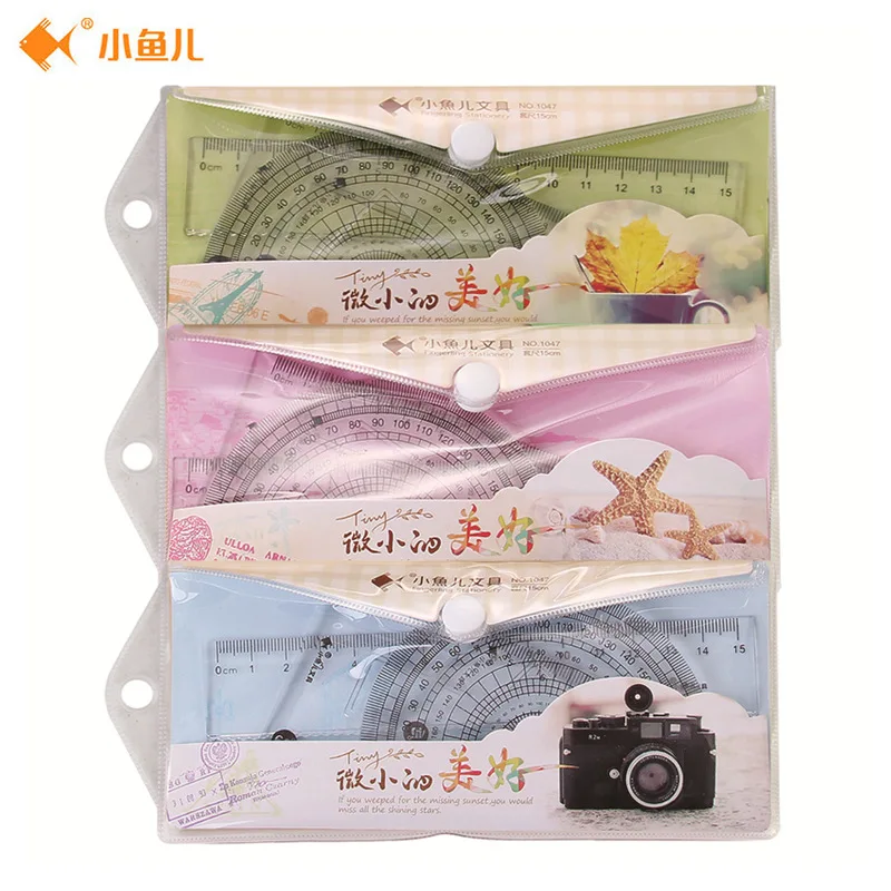 Xiaoyuer 1047 Cartoon Ruler Suit Students Stationery Lovely Han Edition