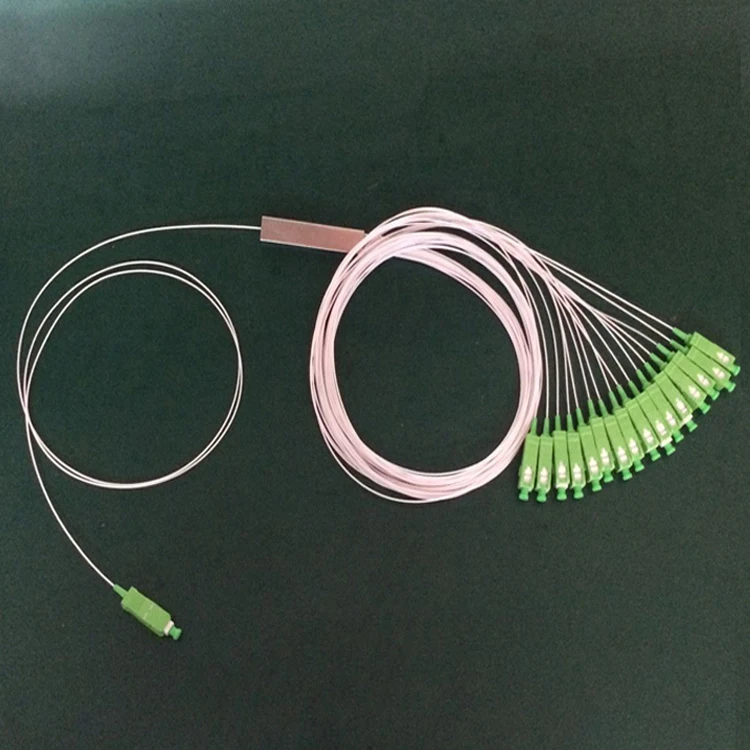Мини сплиттер 1x16 SM SC APC PLC волоконный pigtail оптический 1 до 16 1310 нм 1550нм 0 3 м 9 мм