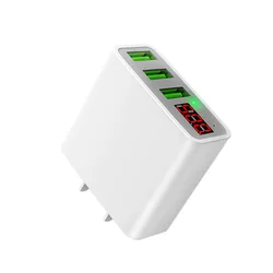 Chargeur USB universel à affichage LED, charge rapide, chargeur mural 