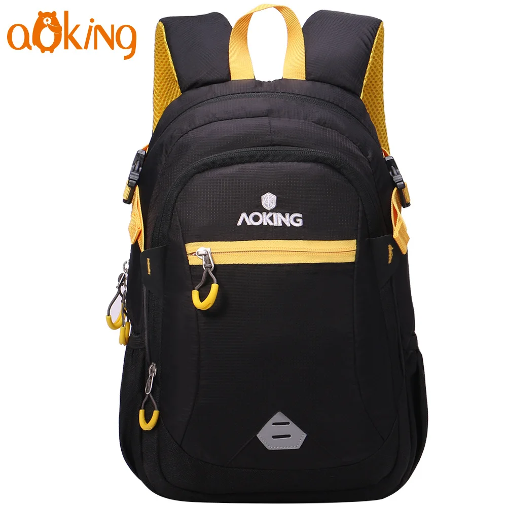 Aoking детский школьный мини-рюкзак для мальчиков и девочек Легкий Повседневный милый Повседневный водонепроницаемый нейлоновый Детский рюкзак - Цвет: Black