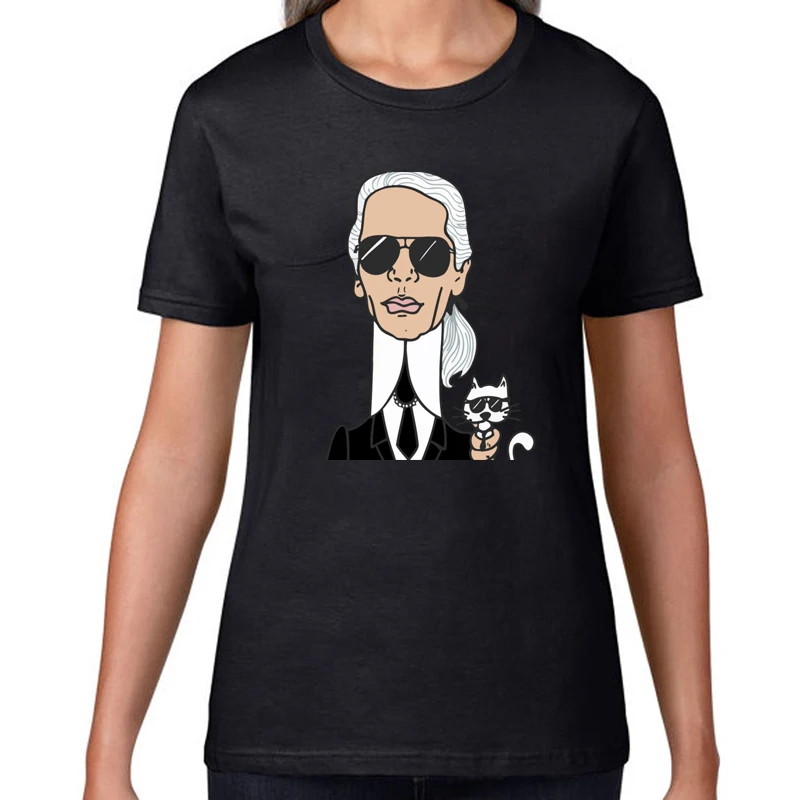 

Vogue T shirt Women Cotton Short Sleeve Karl T-shirt Print Clothing Femme High Quality