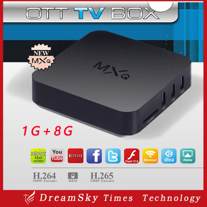 Hot Amlogic S805 Quad Core Android 4.4 MXQ TV Box KODI Cortex A5 1G/8G Full HD 1080P WiFi Airplay Miracast Smart | Электроника