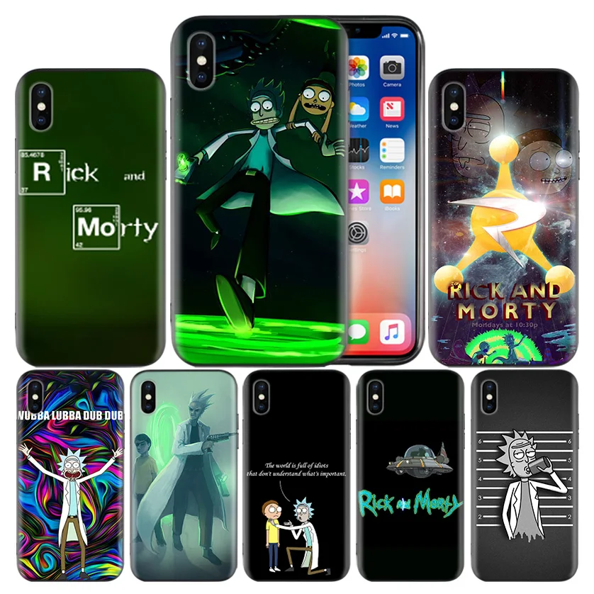 

Rick and Morty Series Frosted Fundas Hull Case For Apple iPhone 7 8 6 6S Plus X XS MAX XR 5 5S 5C SE 10 Ten Protect Cover Coque