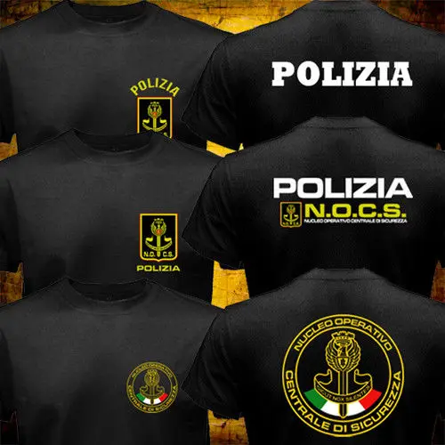 

New Nocs Italy Police Tactical Unit Swat Counter Terrorist Special Force2019 Fashion Retro Summer Mens Print Design T Shirt