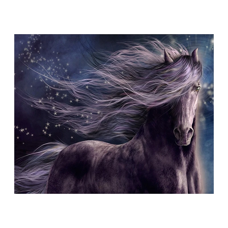 5D DIY Diamant borduurwerk nether paard in wind volledige Vierkante diamanten Schilderen Kruissteek Strass Moza&amp;amp;amp;amp;amp;amp;amp;amp;#239;ek decoratie gift 