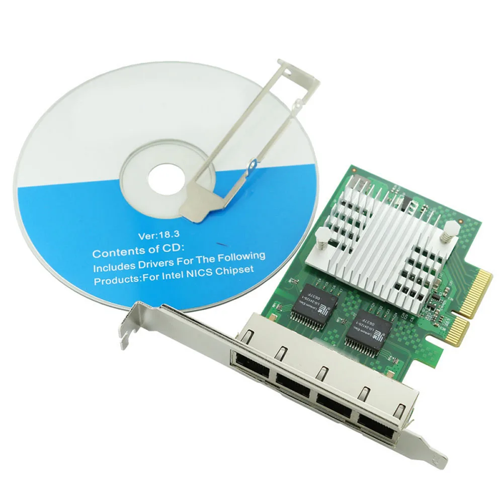 WYI350T4 RJ45 PCI-E Gigabit Ethernet сетевой адаптер NIC intelI350-T4 I340-T4