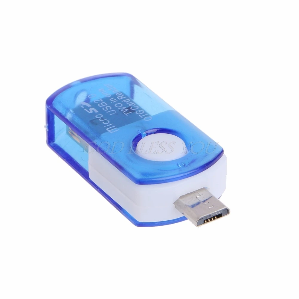 Портативный Mini 2-в-1 USB 2,0 OTG + Micro SD Card Reader Adapter Kit для телефона планшетный ПК