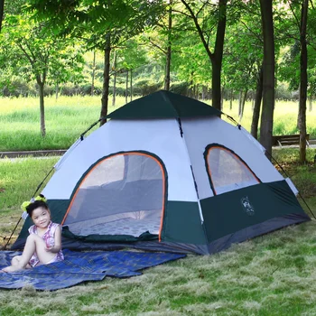 

Hot Sale Pop Up Double Layer 4 Person Waterproof Family Camping Tent, TXZ-0061 Pop Up Family Tent,3~4 person Pop up Tent