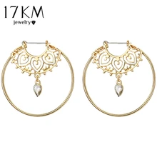 17 км Bijoux, золотые, большие круглые серьги-кольца для женщин, бохо, креольские серьги, вечерние ювелирные изделия, Богемные аксессуары