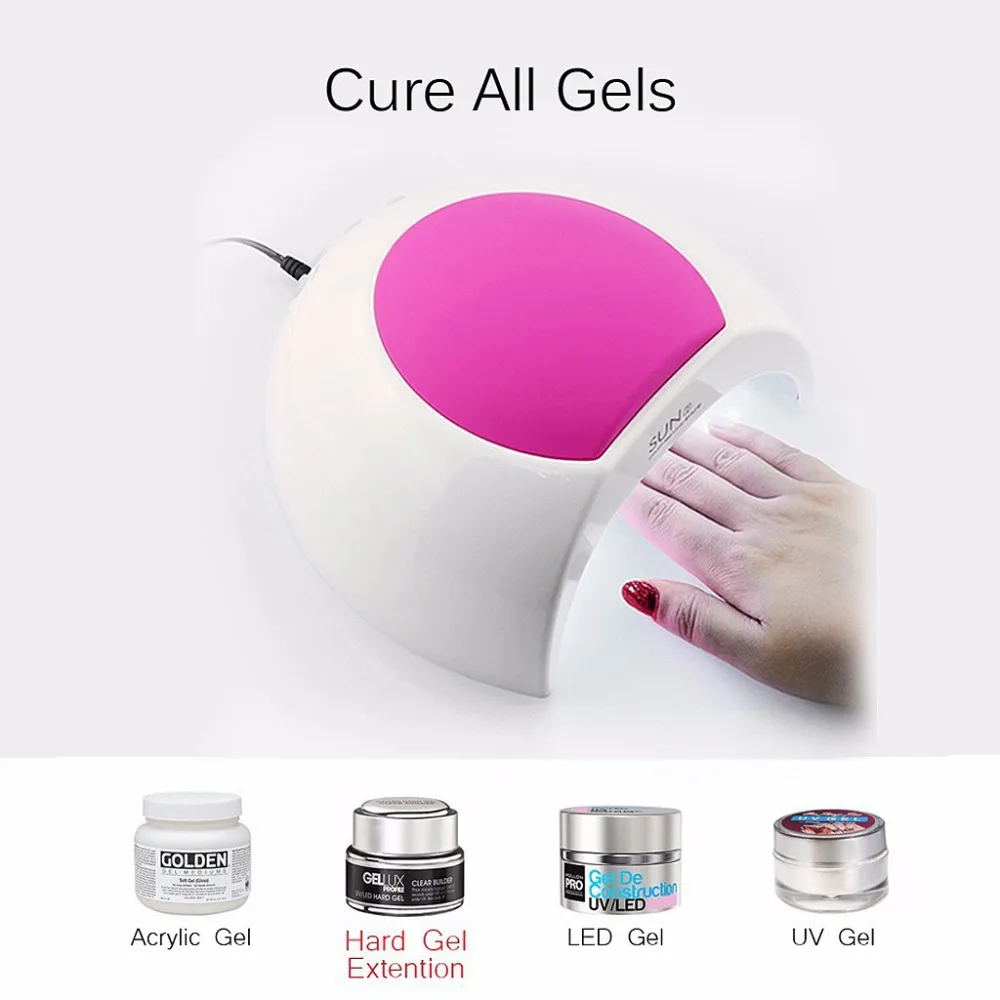 Secador de Unhas Cura Lâmpada Luz Temporizador Configurações Manicure Máquina ue - Reino Unido Eua Plug2019 Novo 48 w uv Gel Led 7 48 w uv secador de unhas gel