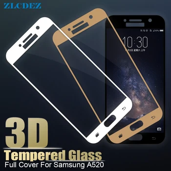

For Samsung Galaxy A5 2017 Full Cover Screen Protector 9H Tempered Glass Safety Covering Protective Film On A 5 7 A520 A520F