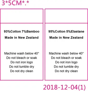 

2000PCS , 3 * 5 cm Custom White satin washing labels shirt print clothing care label